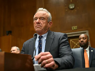 US Secretary of Health and Human Services Robert F. Kennedy Jr. testifies during a Senate Committee ...