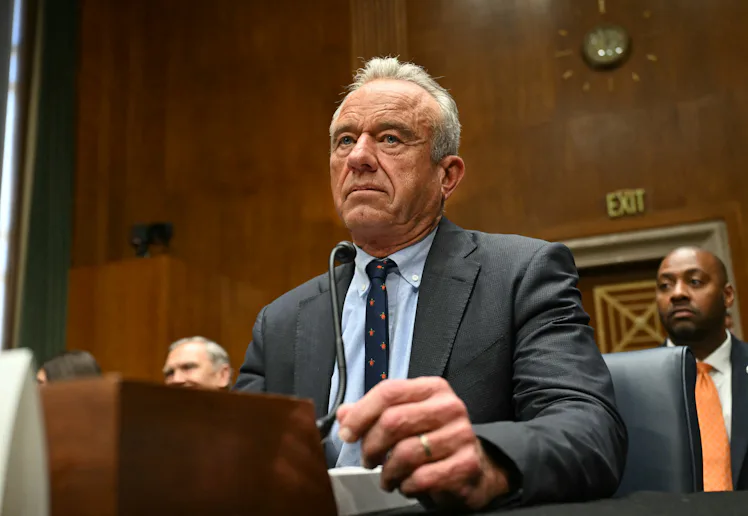US Secretary of Health and Human Services Robert F. Kennedy Jr. testifies during a Senate Committee ...