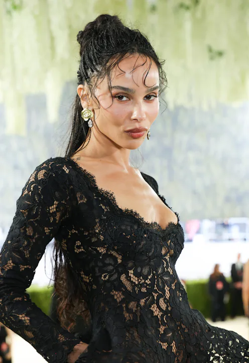 NEW YORK, NEW YORK - MAY 04: Zoe Kravitz attends the 2026 Met Gala celebrating "Costume Art" at the ...