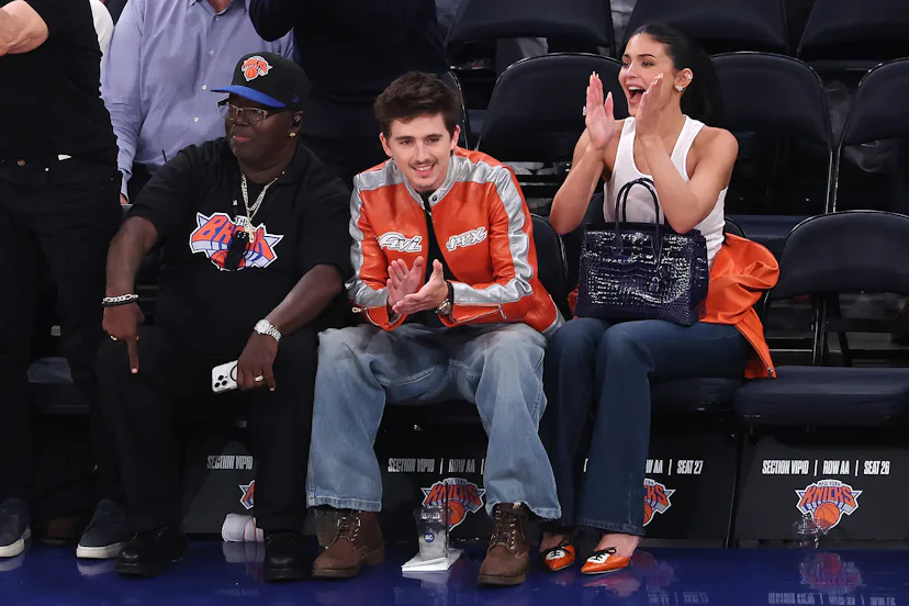 Kylie Jenner's Stylish Knicks Game Look Timothee Chalamet