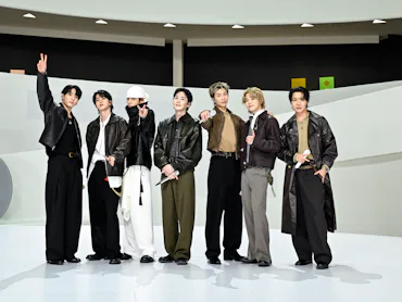 THE TONIGHT SHOW STARRING JIMMY FALLON -- Episode 2273 -- Pictured: (l-r) Jung Kook, Jin, V, Suga, R...