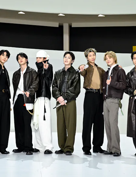 THE TONIGHT SHOW STARRING JIMMY FALLON -- Episode 2273 -- Pictured: (l-r) Jung Kook, Jin, V, Suga, R...