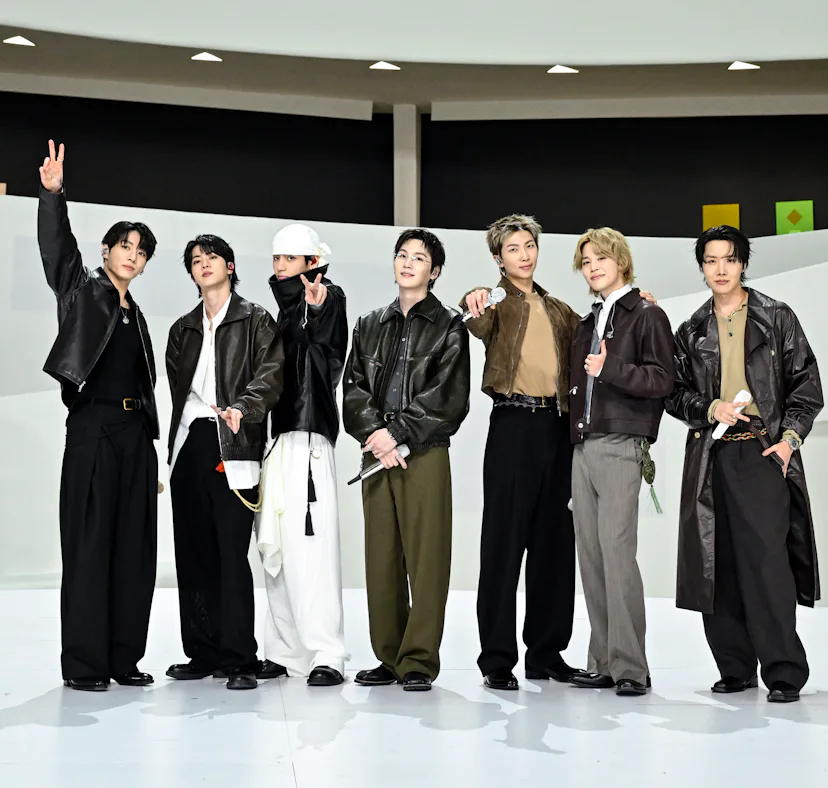 THE TONIGHT SHOW STARRING JIMMY FALLON -- Episode 2273 -- Pictured: (l-r) Jung Kook, Jin, V, Suga, R...