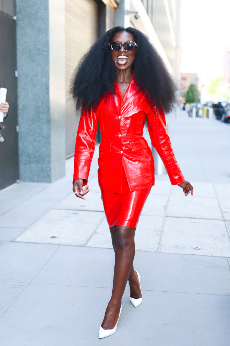 Jodie Turner-Smith Turns Heads in a Striking Red Leather Suit Jodie Turner-Smith Turns Heads in a Striking Red Leather Suit