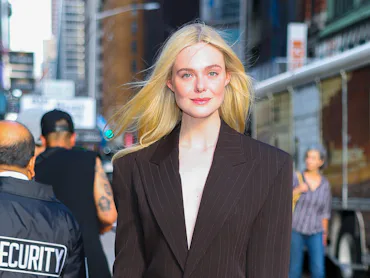 NEW YORK, NEW YORK - JUNE 11: Elle Fanning seen in Midtown on June 11, 2026 in New York City. (Photo...