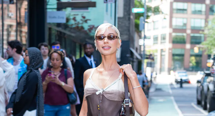 NEW YORK, NEW YORK - JUNE 13: Iris Law is seen in SoHo on June 13, 2026 in New York City. (Photo by ...
