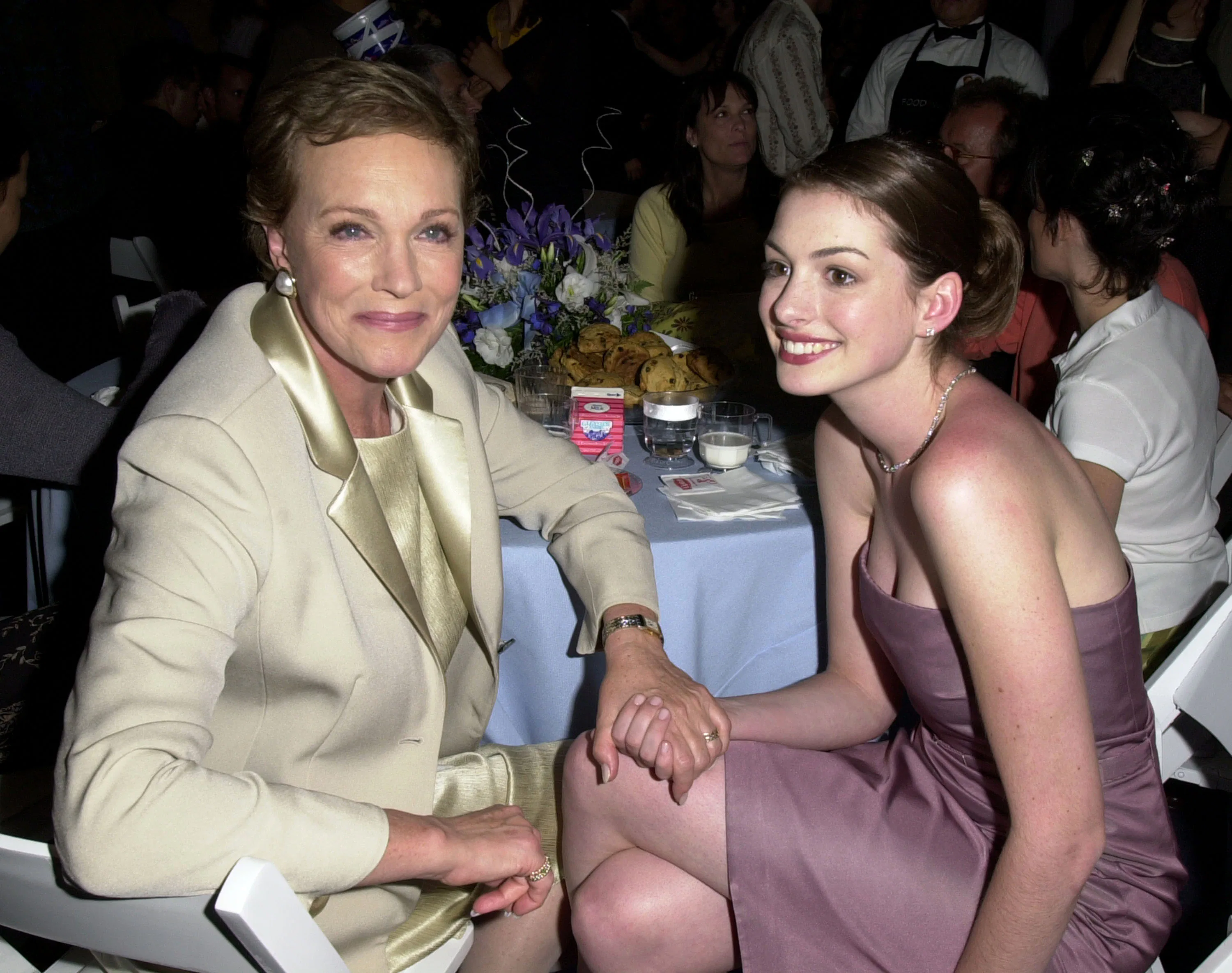 Julie Andrews & Anne Hathaway during The Princess Diaries Premiere After Party at El Capitan Theatre...