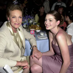 Julie Andrews & Anne Hathaway during The Princess Diaries Premiere After Party at El Capitan Theatre...