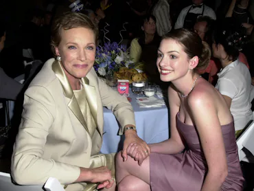 Julie Andrews & Anne Hathaway during The Princess Diaries Premiere After Party at El Capitan Theatre...