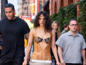 NEW YORK, NEW YORK - JUNE 16: Rosalia is seen in SoHo on June 16, 2026 in New York City. (Photo by T...