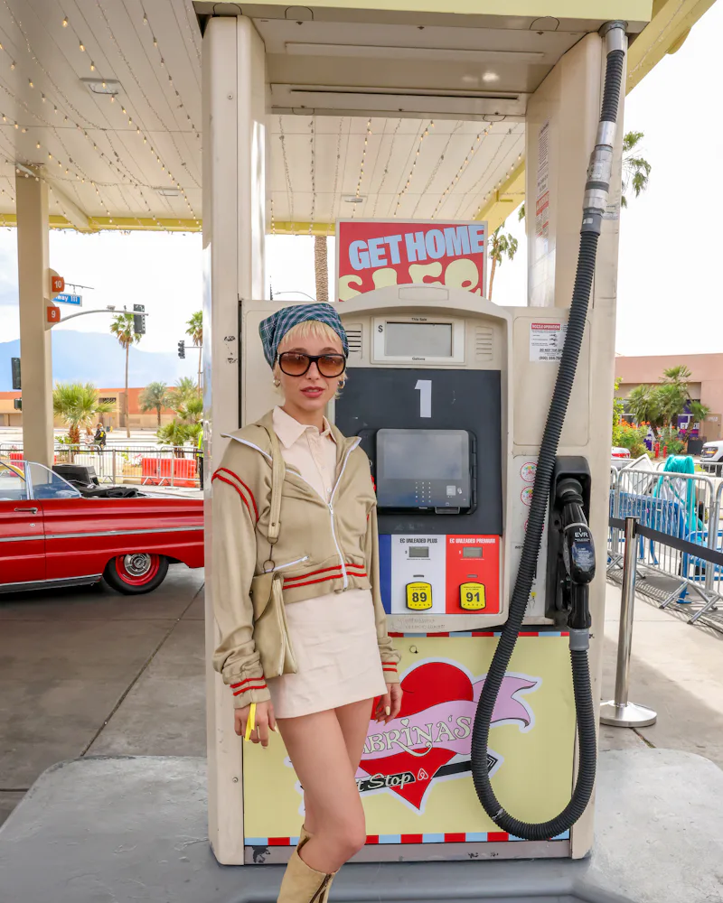 Emma Chamberlain attends "Sabrina's Pit Stop."