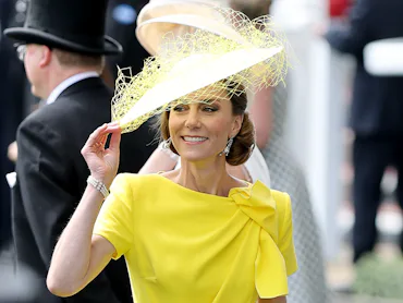 ASCOT, ENGLAND - JUNE 17: Catherine, Princess of Wales in the parade ring as she attends day two of ...