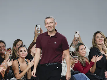 Julien Dossena at Rabanne's spring 2025 show at Paris Fashion Week.