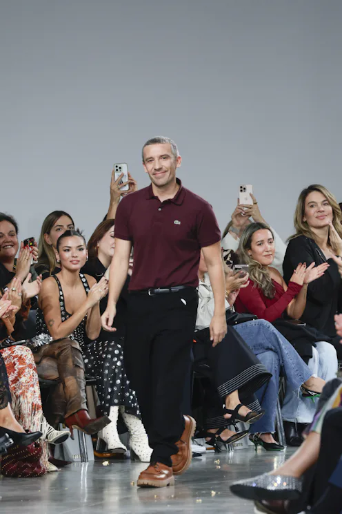 Julien Dossena at Rabanne's spring 2025 show at Paris Fashion Week.
