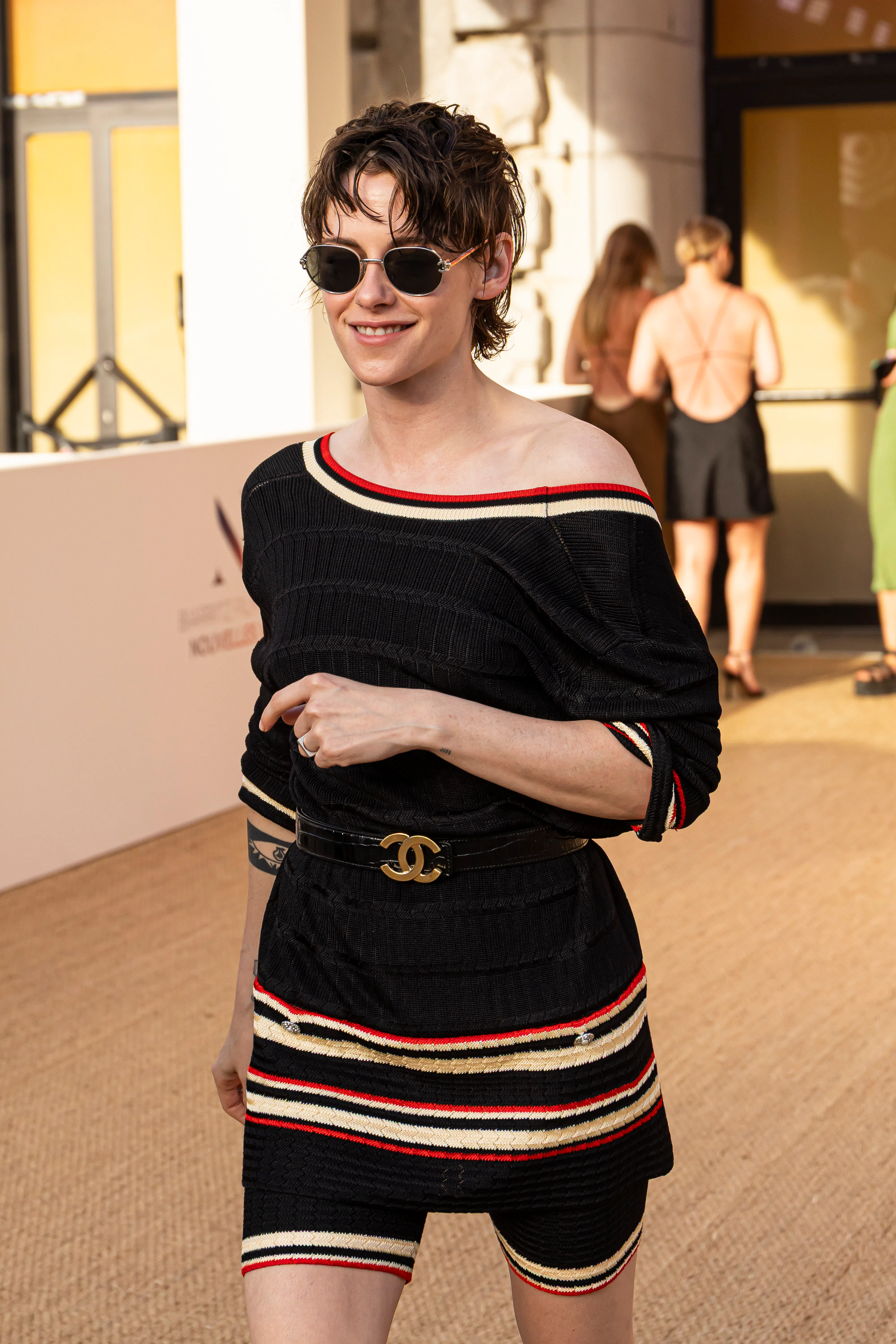 BIARRITZ, FRANCE - JUNE 23: Kristen Stewart is seen leaving the Opening Ceremony  during Day One Of ...