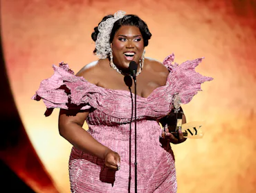 NEW YORK, NEW YORK - JUNE 07: Qween Jean accepts the Best Costume Design of a Musical award for Cats...