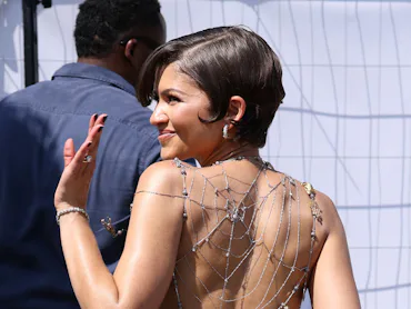 LONDON, ENGLAND - JUNE 25: Zendaya greets fans at the 'Spider-man' photocall on June 25, 2026 in Lon...