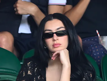LONDON, ENGLAND - JULY 11: Charli XCX court-side of Centre Court on day eleven of the Wimbledon Tenn...