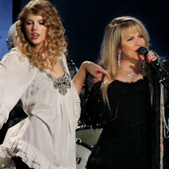 155814.CA.0131.Grammy.RCG Scenes from the Grammy show. Taylor Swift, left, and Stevie Nicks perfor...