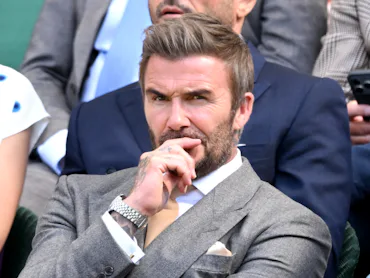 LONDON, ENGLAND - JUNE 29: Sir David Beckham attends day one of the 2026 Wimbledon Tennis Championsh...