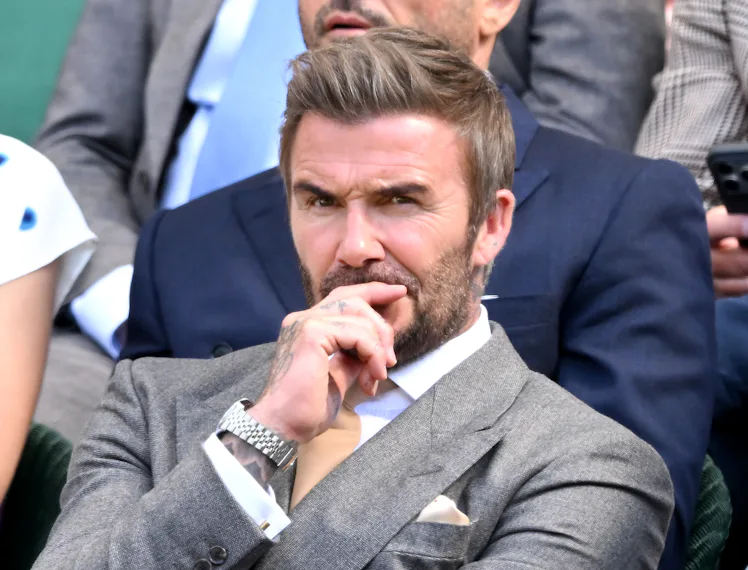 LONDON, ENGLAND - JUNE 29: Sir David Beckham attends day one of the 2026 Wimbledon Tennis Championsh...
