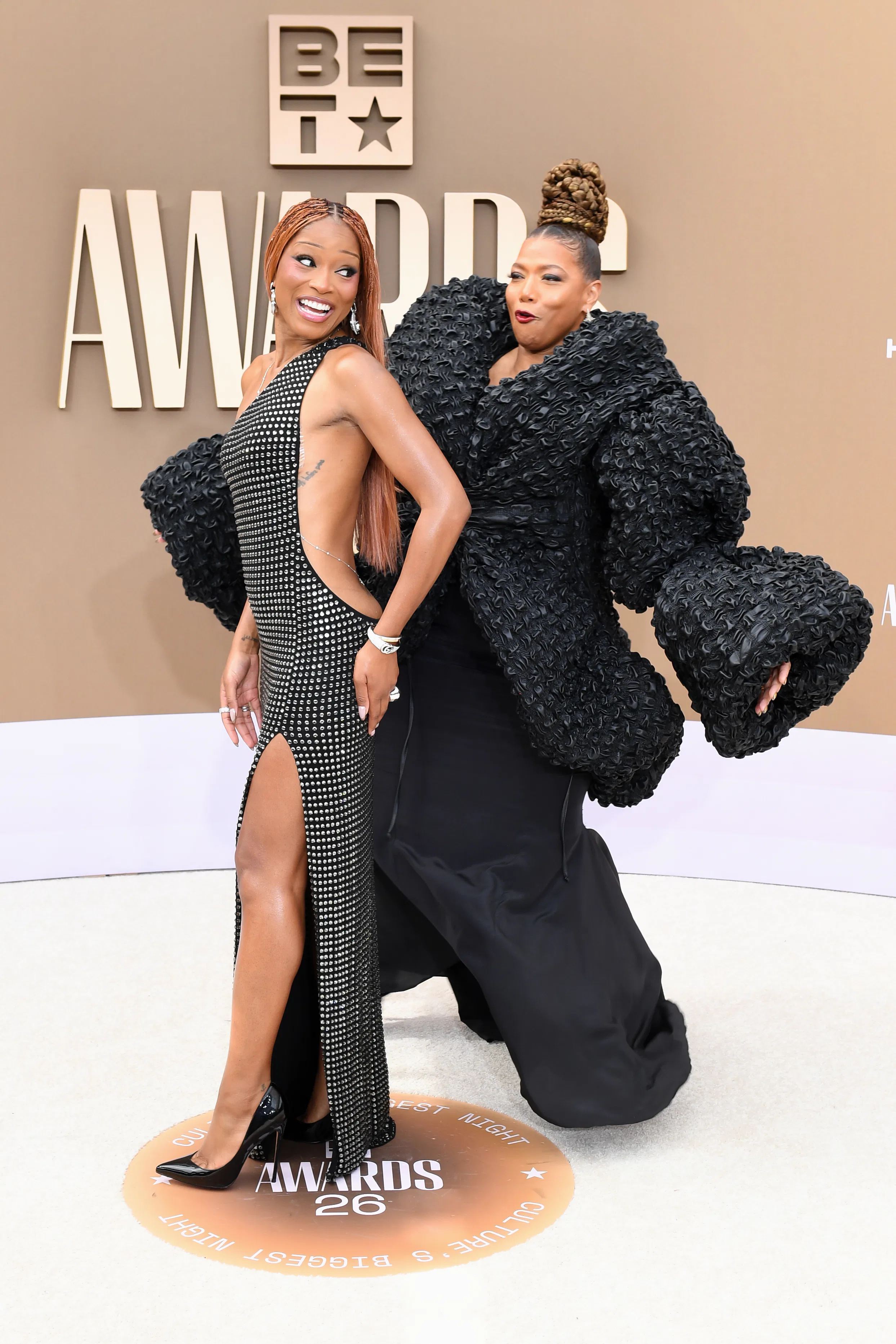 Keke Palmer and Queen Latifah attend the BET Awards 2026 
