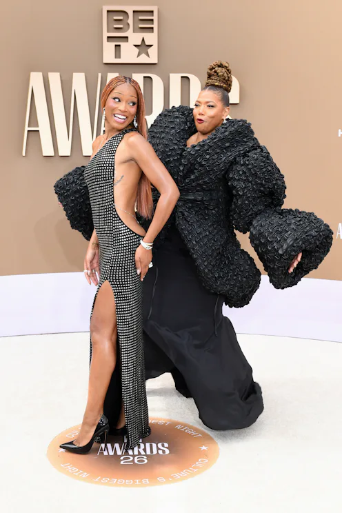 Keke Palmer and Queen Latifah attend the BET Awards 2026