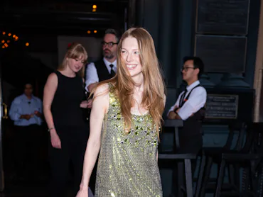 NEW YORK, NEW YORK - JUNE 03: Hunter Schafer attends Prada Mode at the Chelsea Hotel on June 03, 202...