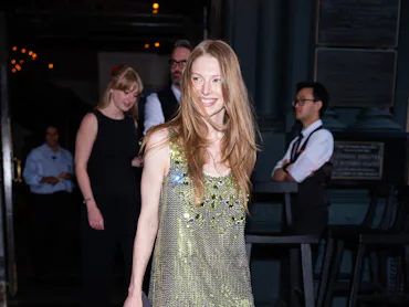 NEW YORK, NEW YORK - JUNE 03: Hunter Schafer attends Prada Mode at the Chelsea Hotel on June 03, 202...