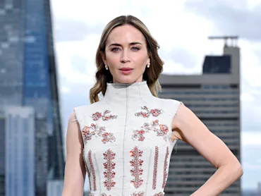 LONDON, ENGLAND - JUNE 05: Emily Blunt attends the "Disclosure Day" photocall at Rose Court on June ...
