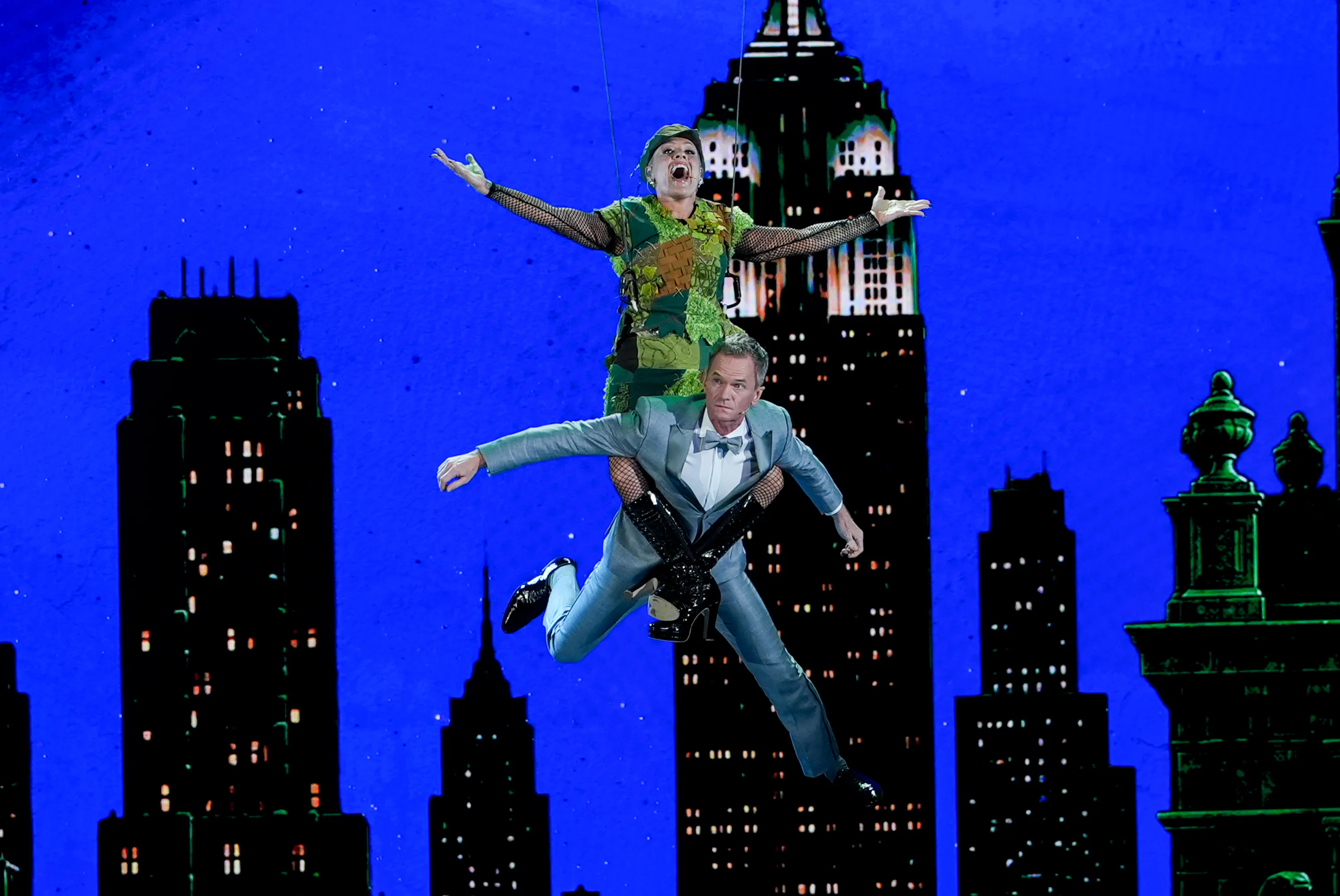 P!nk and Neil Patrick Harris perform onstage at The 79th Annual Tony Awards held at Radio City Music...