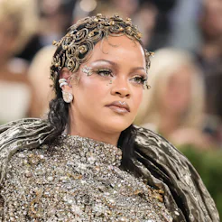 NEW YORK, NEW YORK - MAY 04: Rihanna attends the 2026 Met Gala Celebrating "Costume Art" - Arrivals...