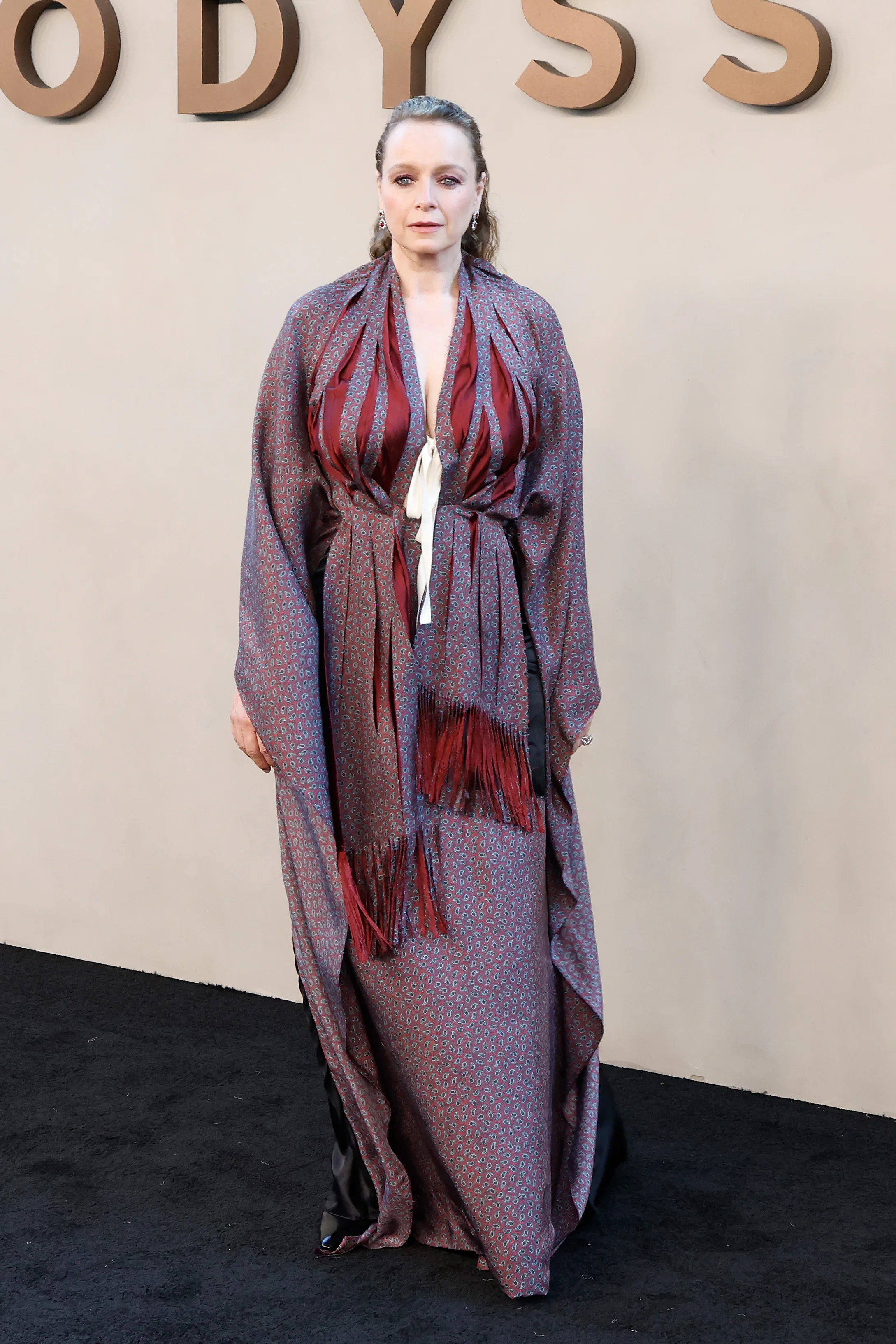 Samantha Morton attends the New York premiere of The Odyssey
