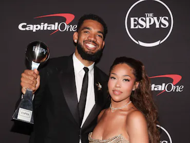 Karl-Anthony Towns and Jordyn Woods at the 2026 ESPYs.