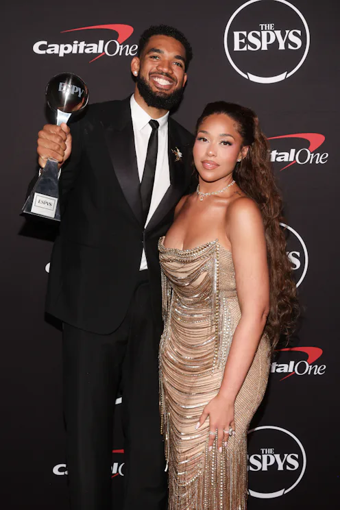 Karl-Anthony Towns and Jordyn Woods at the 2026 ESPYs.