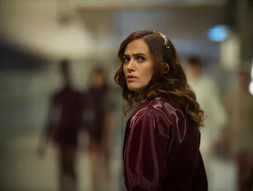 BRAVE NEW WORLD -- "Soma Red" Episode 109 -- Pictured: Jessica Brown Findlay as Lenina Crowne -- (Ph...
