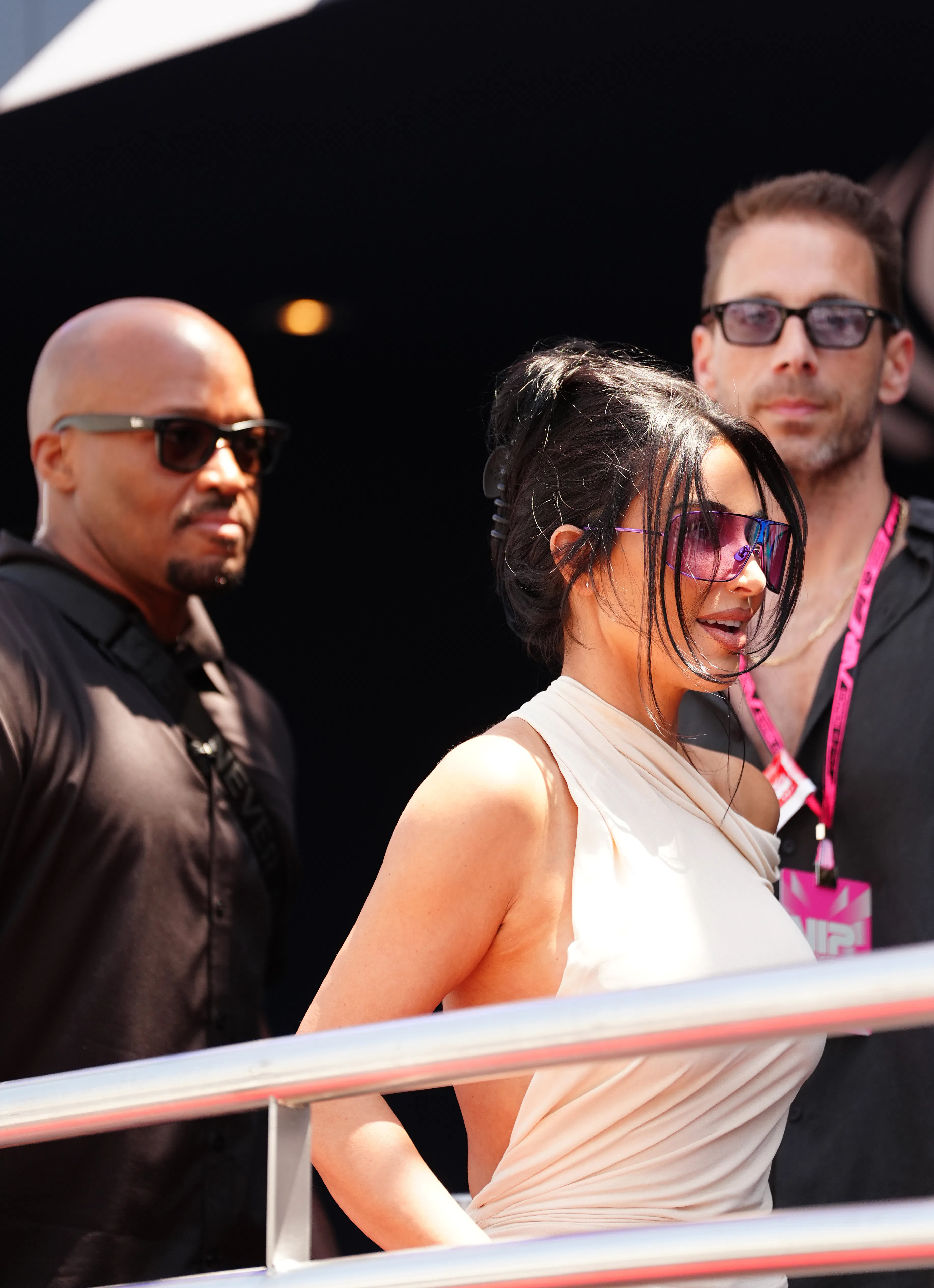 Kim Kardashian in Monaco wearing a claw clip