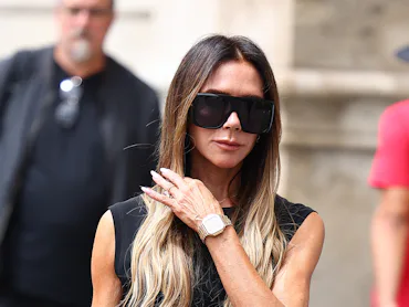 PARIS, FRANCE - JULY 02: Victoria Beckham is seen on July 02, 2026 in Paris, France. (Photo by Marc ...