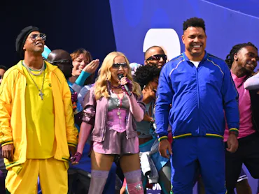 Madonna performs during the World Cup halftime show.
