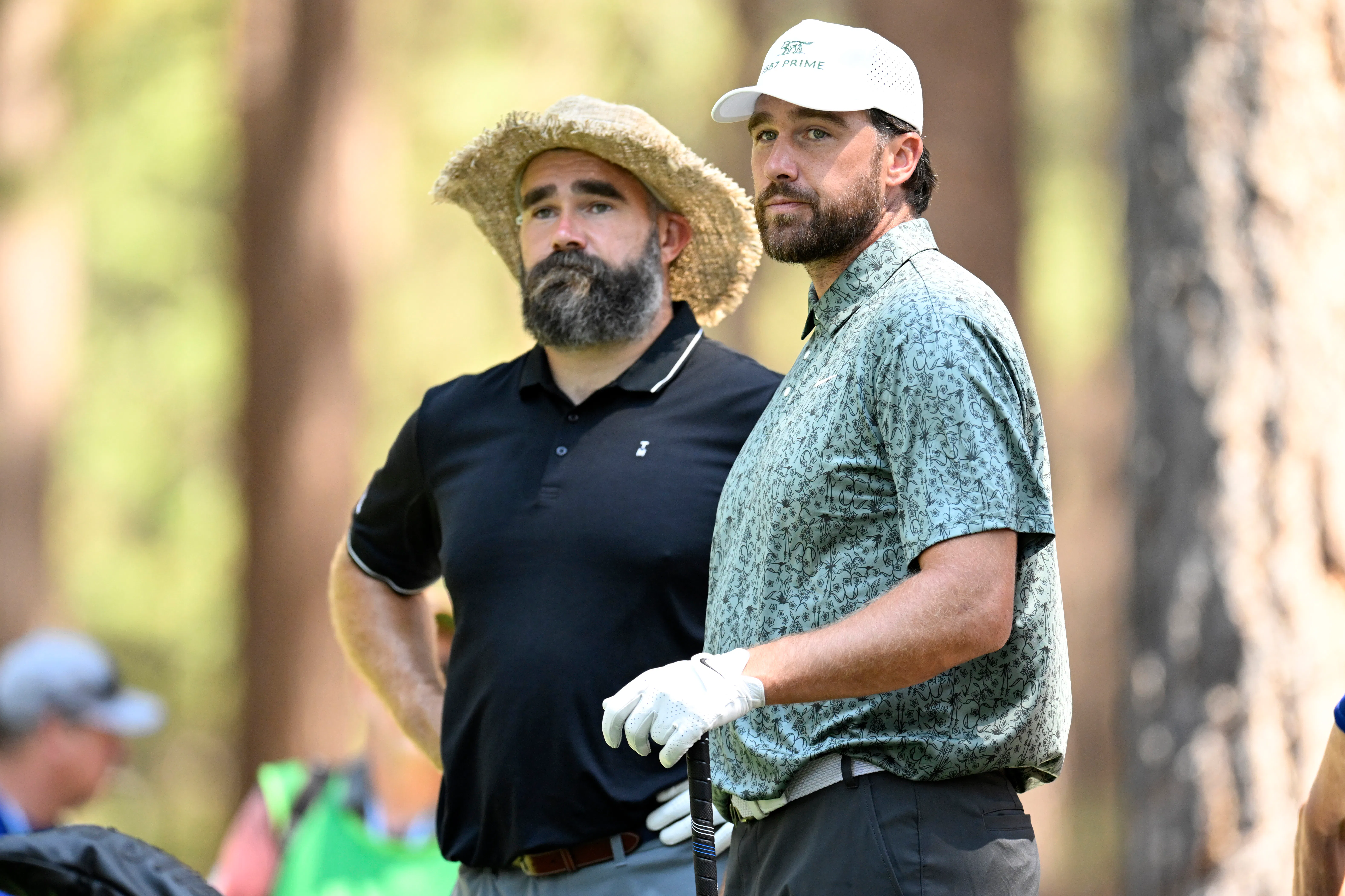 Jason Kelce and Travis Kelce at the American Century Championship
