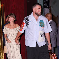 NEW YORK, NY - MAY 15: Taylor Swift and Travis Kelce are seen on May 15, 2026 in New York City. (Ph...