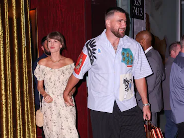 NEW YORK, NY - MAY 15: Taylor Swift and Travis Kelce are seen on May 15, 2026 in New York City. (Ph...