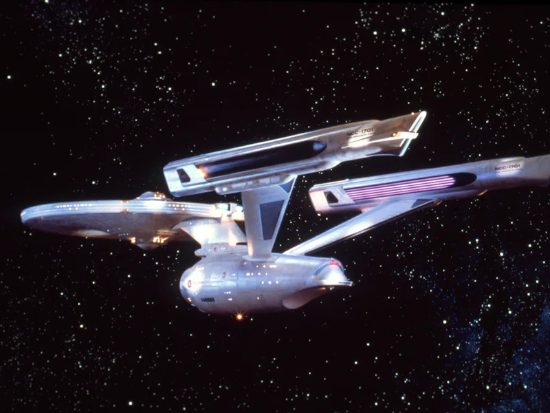 On the set of Star Trek: The Motion Picture, directed by Robert Wise. (Photo by Twentieth Century Fo...