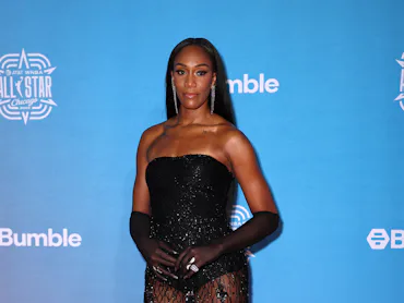 A'ja Wilson on the WNBA Orange Carpet