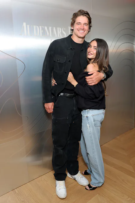 Justin Herbert and Madison Beer.