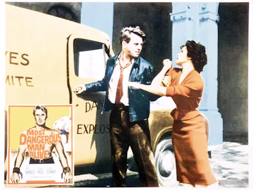 Most Dangerous Man Alive, lobbycard, from left: Ron Randell, Debra Paget, 1961. (Photo by LMPC via G...