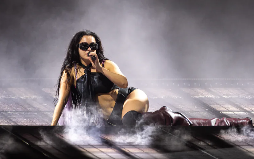 GLASTONBURY, ENGLAND - JUNE 28: (EDITORIAL USE ONLY) Charli XCX performs on the other stage during d...