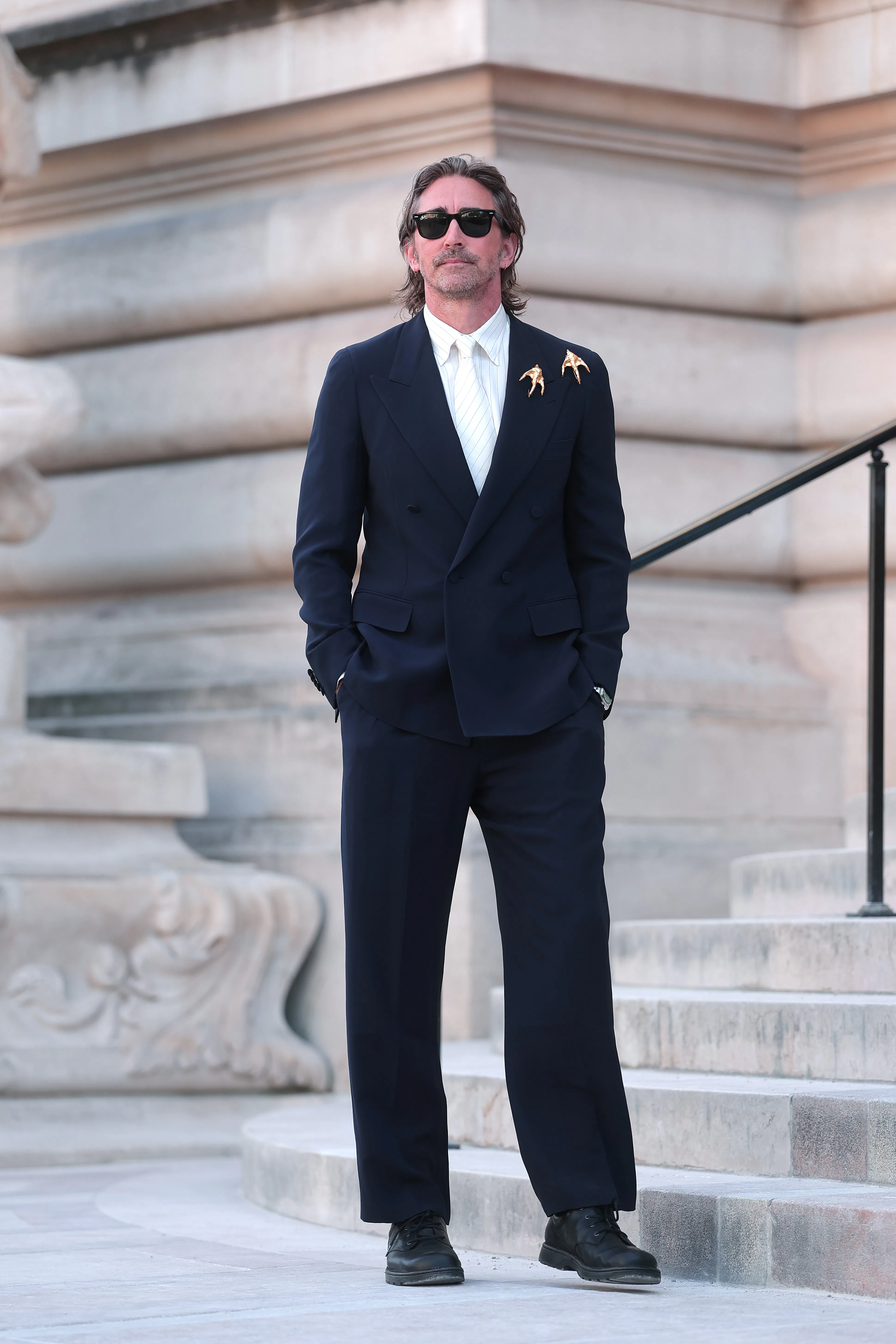 PARIS, FRANCE - JULY 06: Lee Pace attends the Schiaparelli Haute Couture Fall/Winter 2026/2027 show ...