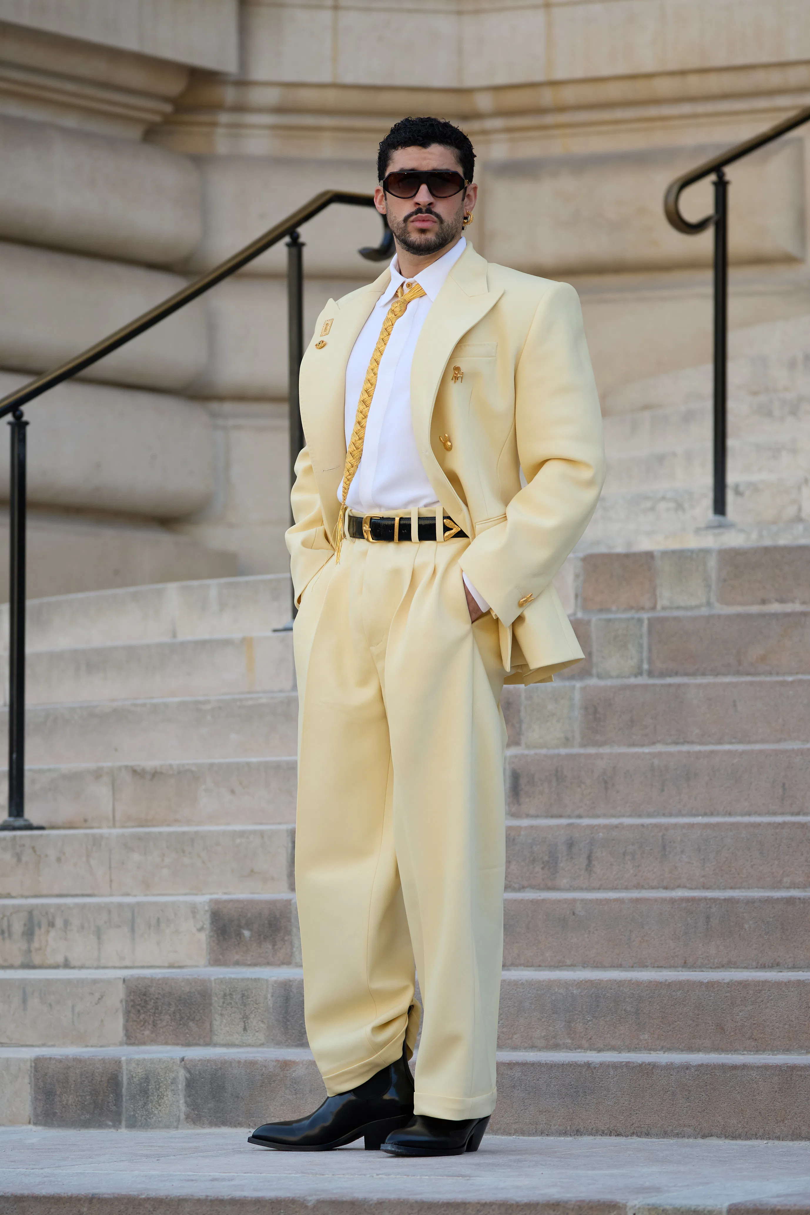 Bad Bunny, Schiaparelli, Paris Fashion Week, Haute Couture, haute couture fall 2026, runway, fashion...