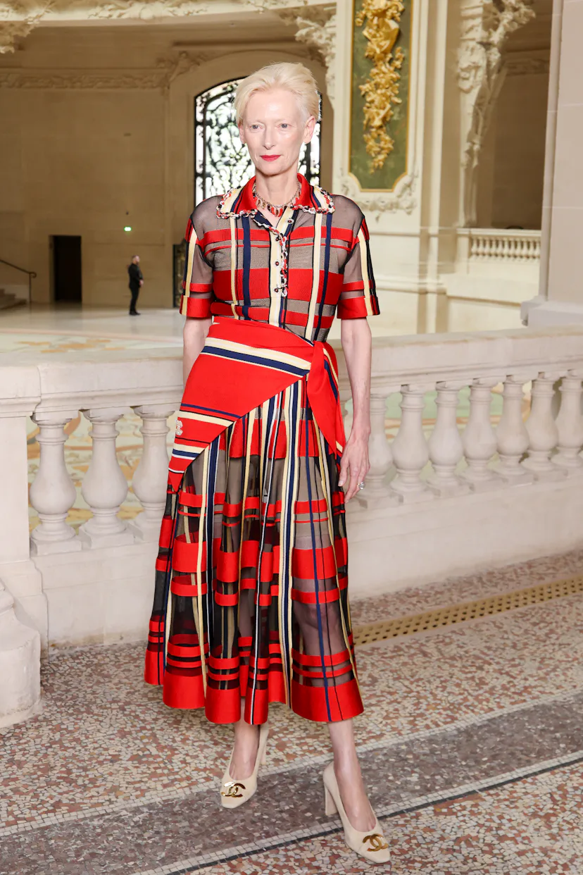 Tilda Swinton, Chanel, celebrity, culture, fashion, haute couture, Paris fashion week, runway